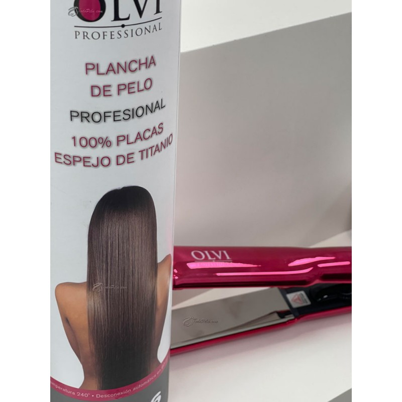 PLANCHA TITANIUM OLVI PROFESIONAL PC-06 ROSA CRISTAL